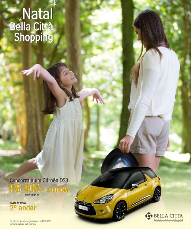 Ganhe um Citroën DS3 no Bella Città Shopping