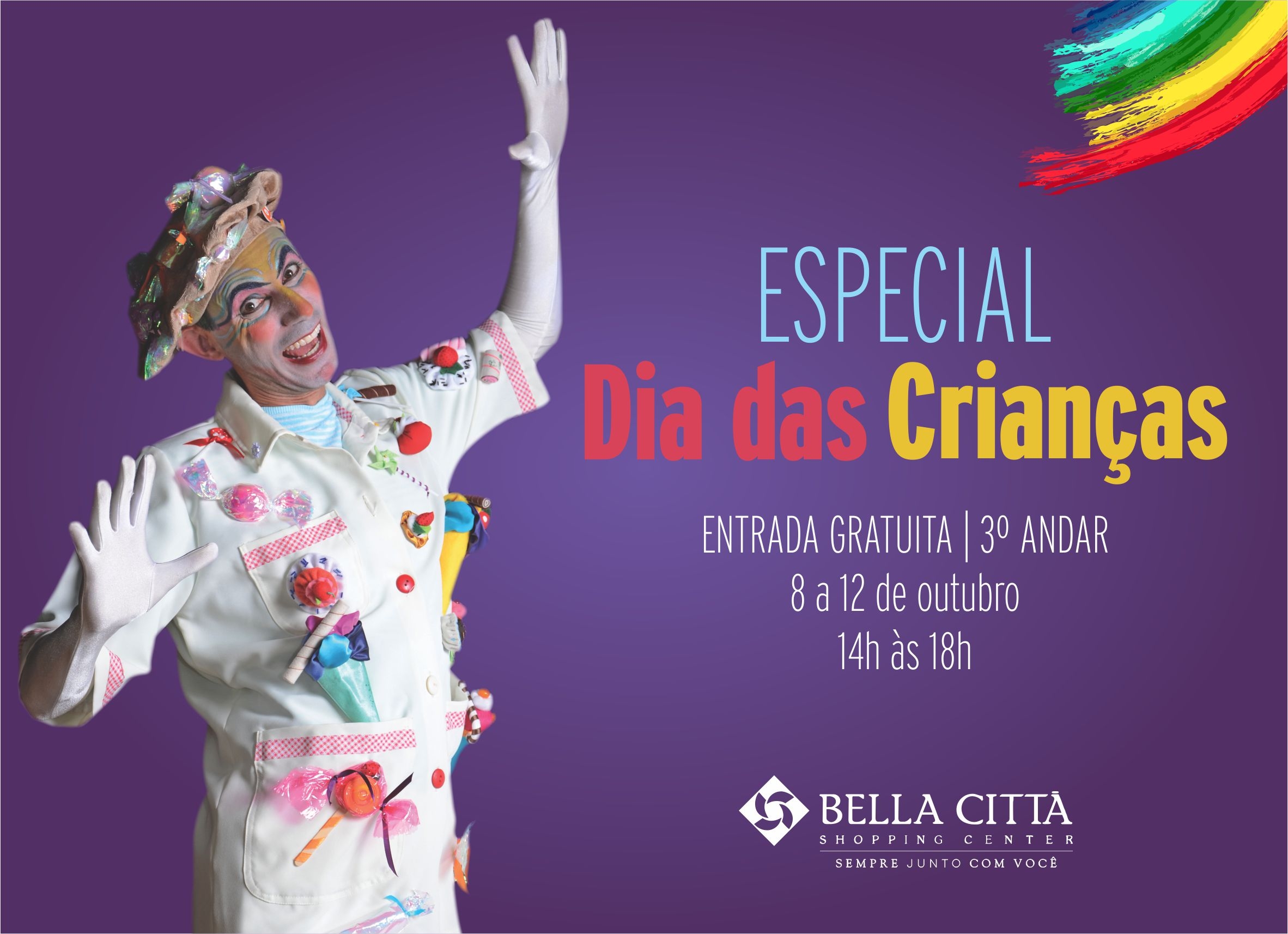 Mês das Crianças tem programação especial no Bella Città Shopping