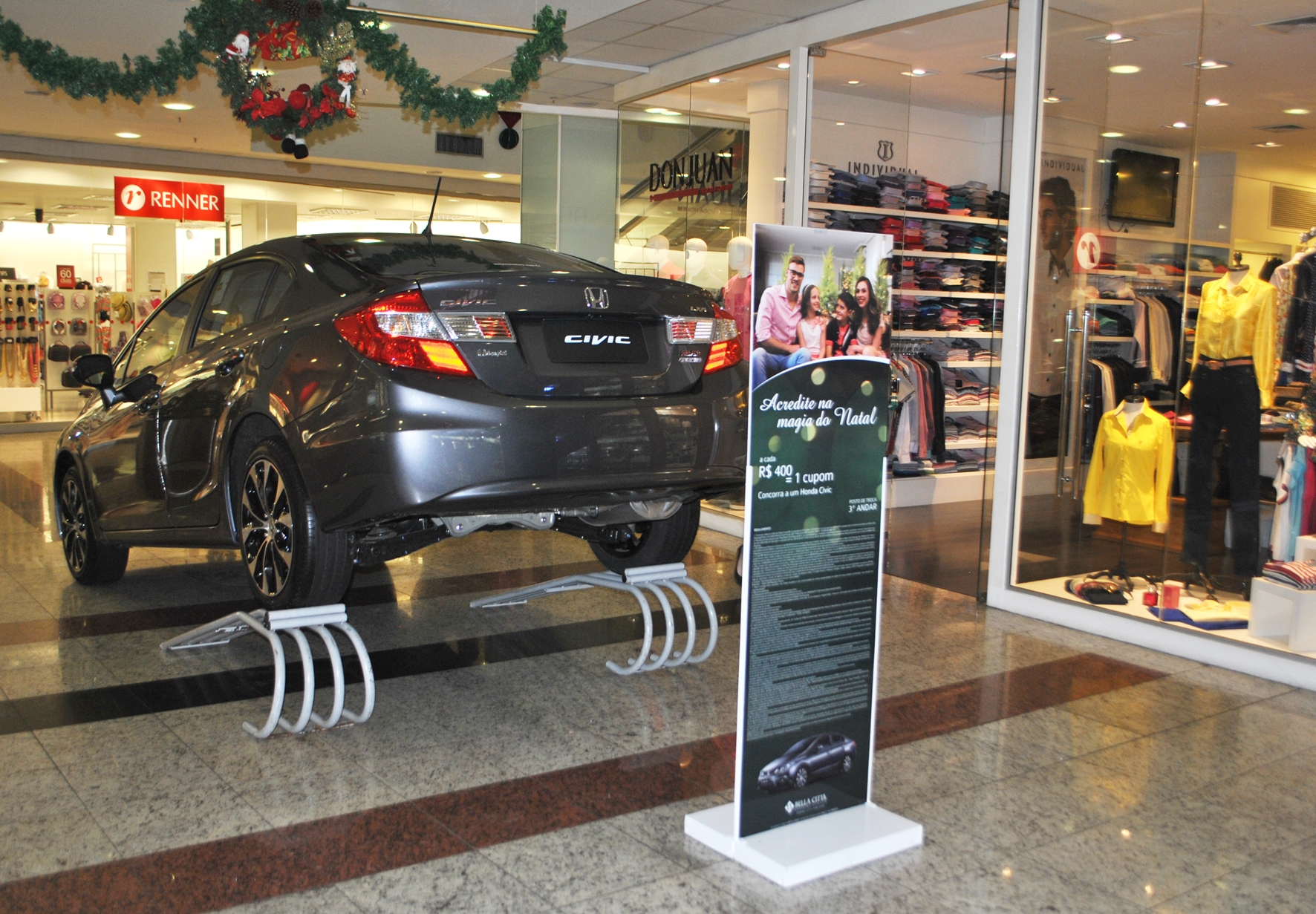 Últimos dias para participar da Campanha de Natal do Bella Città Shopping e concorrer a um Honda Civic