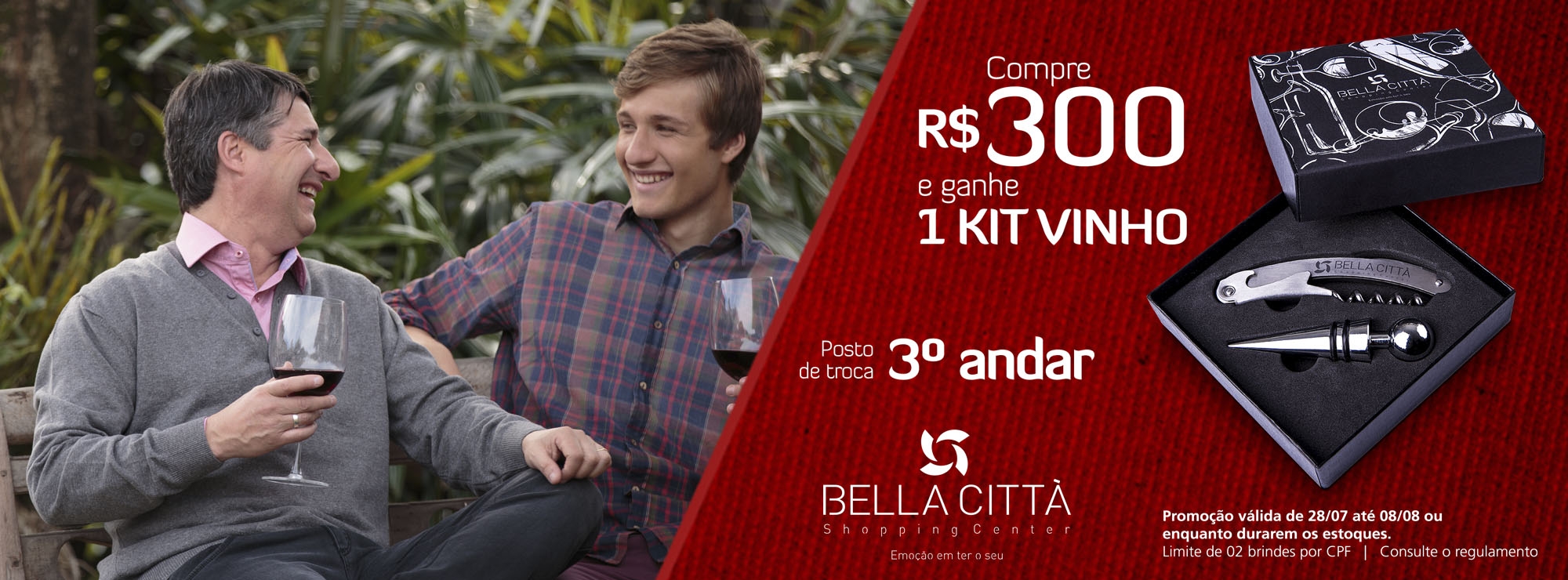 Inicia campanha de Dia dos Pais 2015 no Bella Città Shopping