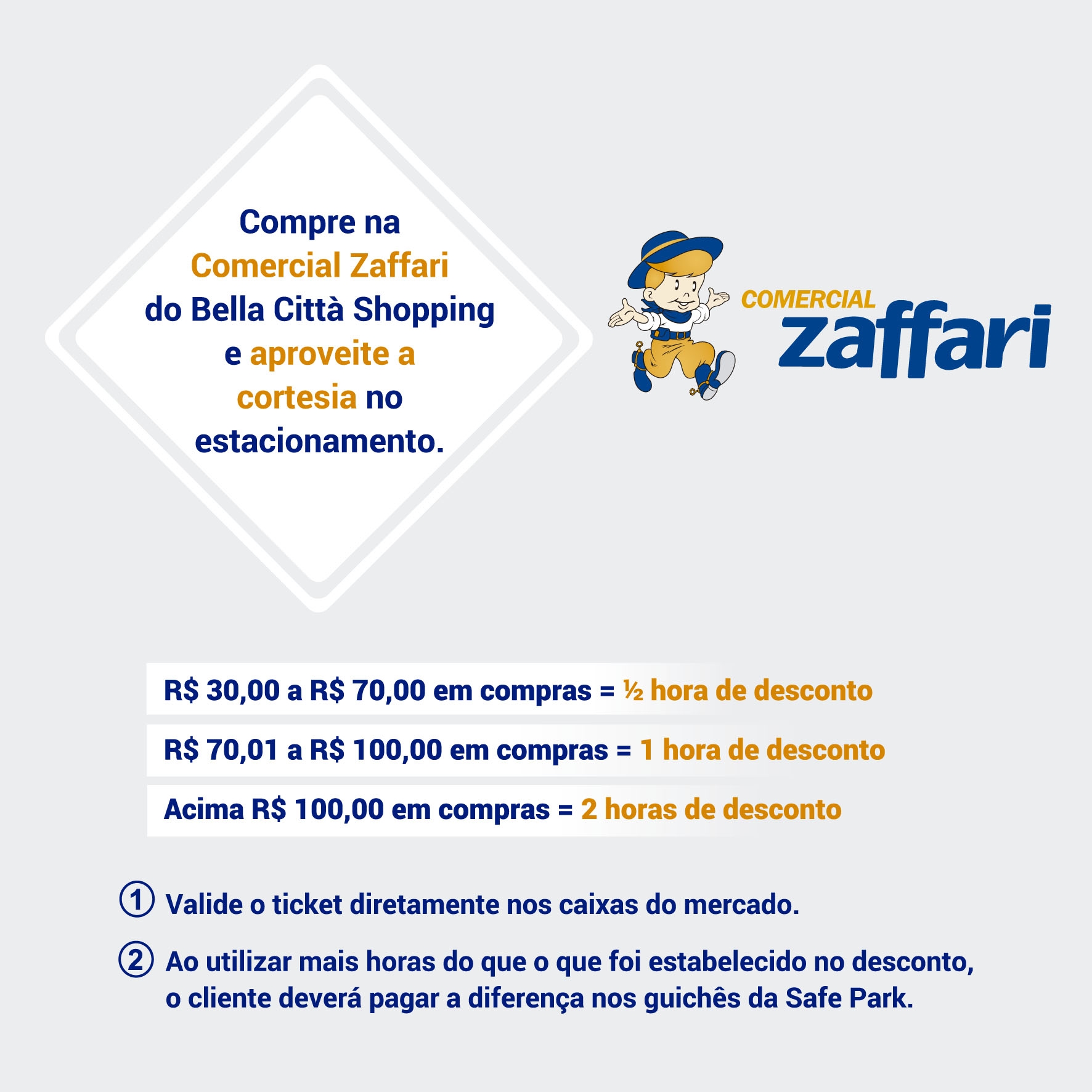 Comercial Zaffari do Bella Città Shopping tem novo sistema de estacionamento cortesia