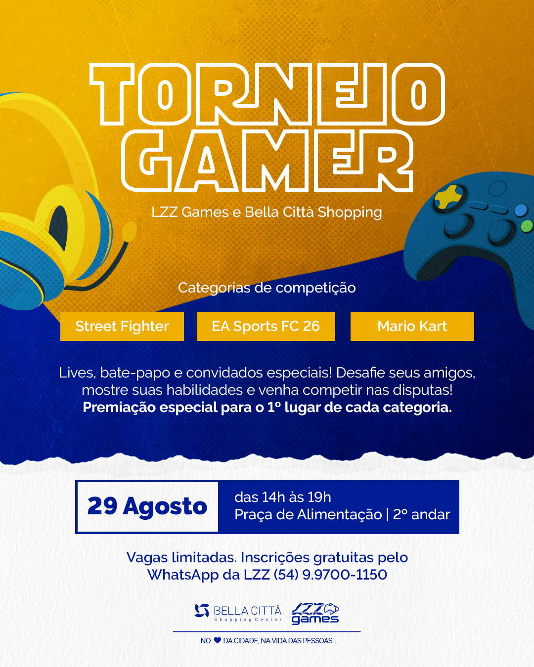 Bella Città Shopping promove Torneio Gamer