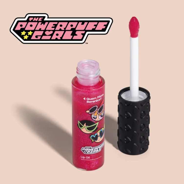 Lip Oil Rosa Podemos Ser Duronas QDB As Meninas Super Poderosas, 9,5ml