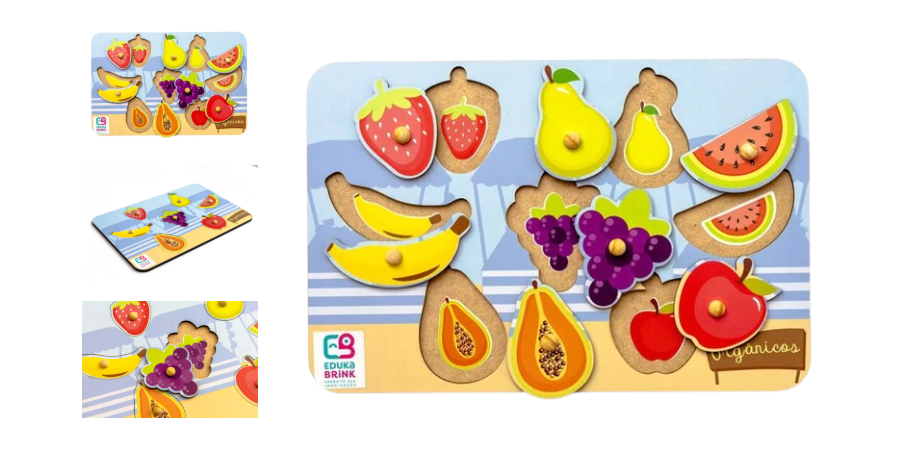Encaixe com pinos - frutas