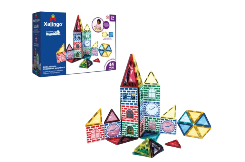 Brincando de engenheiro magnético 44 peças