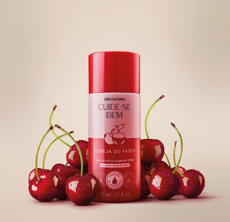Óleo Térmico Corporal TPM Cuide-se Bem Cereja De Fases 110ml