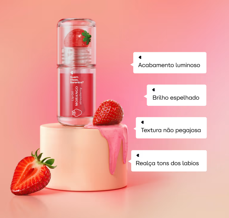 Lip Oil Vermelho Cuide-se Bem Morango Quem Disse, Berenice? 3,5ml