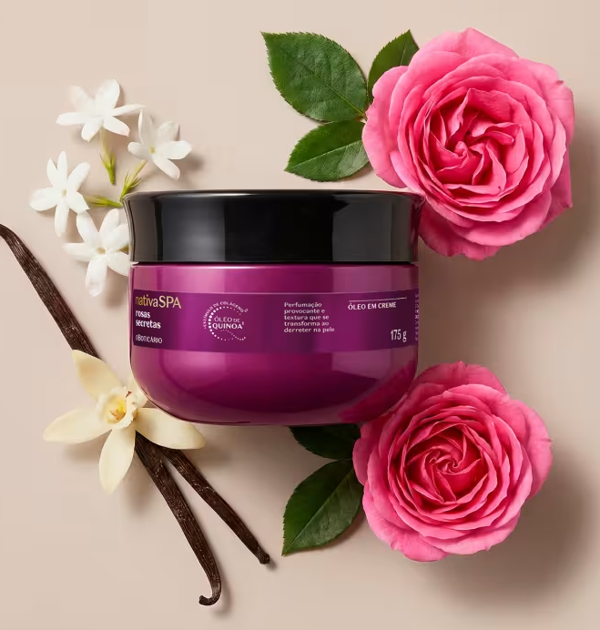 Óleo Em Creme Corporal Nativa Rosas Secretas 175g