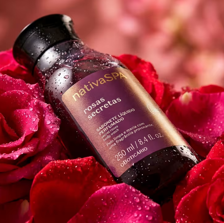 Sabonete Líquido Perfumado Corporal Nativa Rosas Secretas 250ml