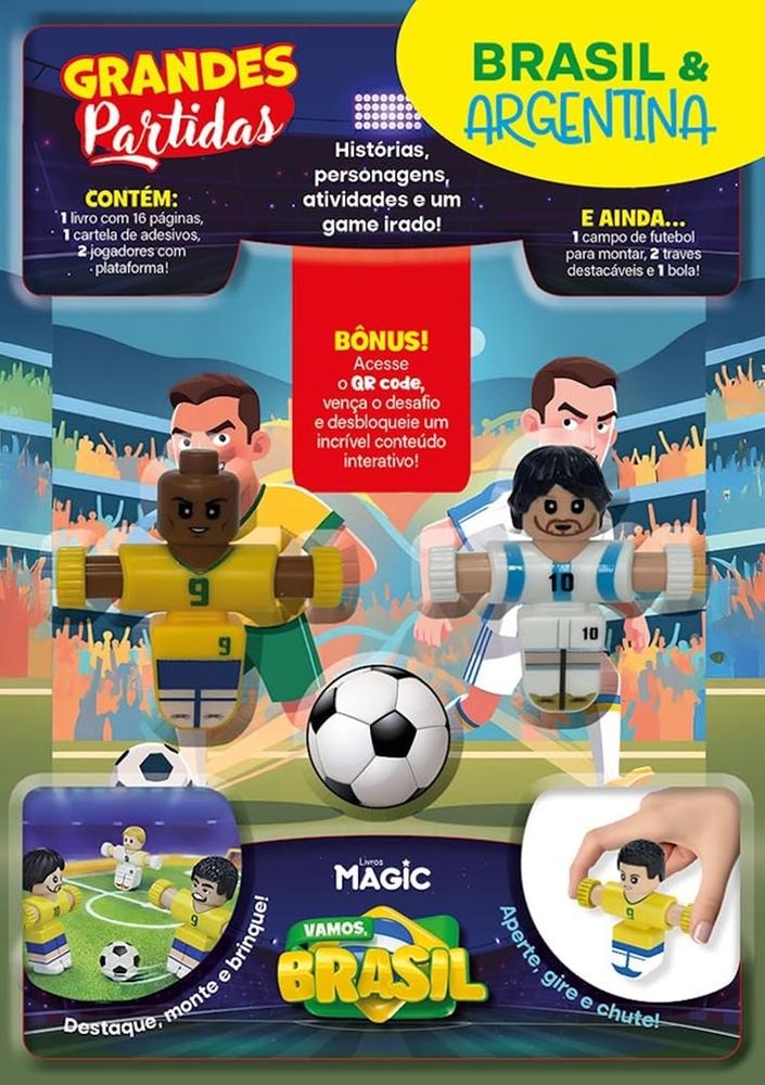 LIVRO INTERATIVO FUTEBOL: BRASIL X ARGENTINA - MAGIC KIDS