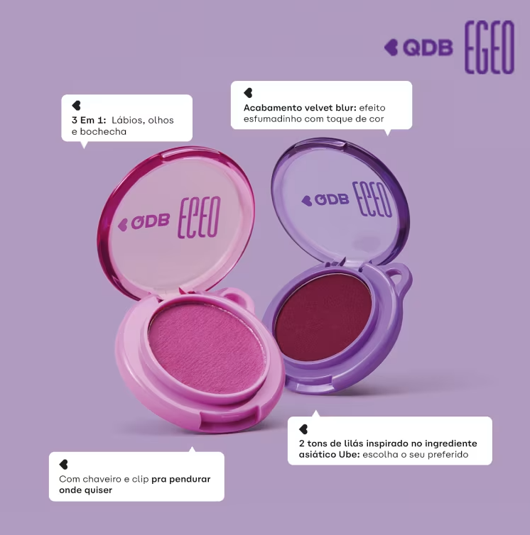 Batom 3 em 1 Berry Framboesa Lip & Cheek Egeo Ubessesion